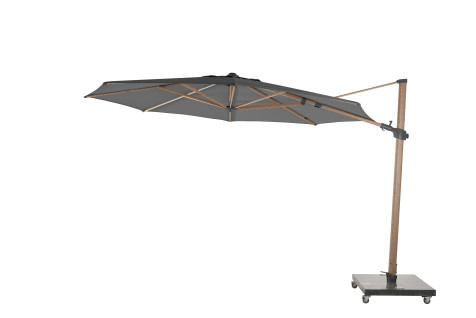  4 Seasons Siesta Premium Parasol 3.5m ø Woodlook/charcoal